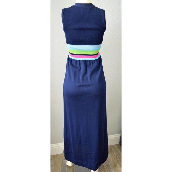 Vintage Aristo Kat Knit Maxi Dress Button Front Pencil Wool Acrylic Hong Kong - Picture 10 of 12